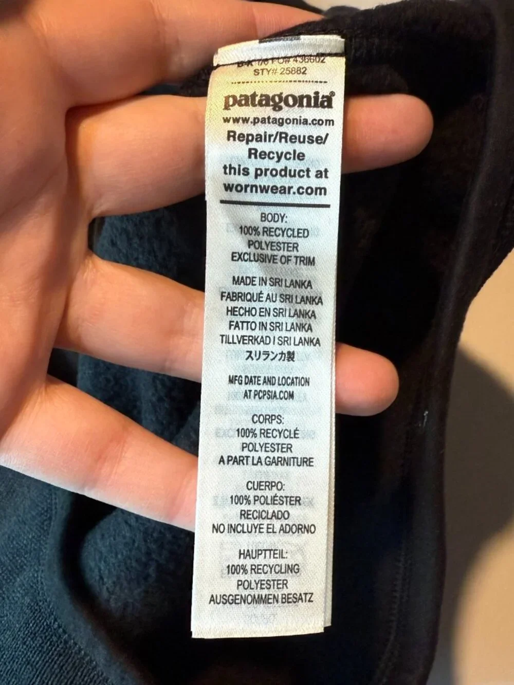 Patagonia Men M Better Sweater Fleece Vest Full Zip Solid Black Lined Sleeveless - Picture 4 of 8